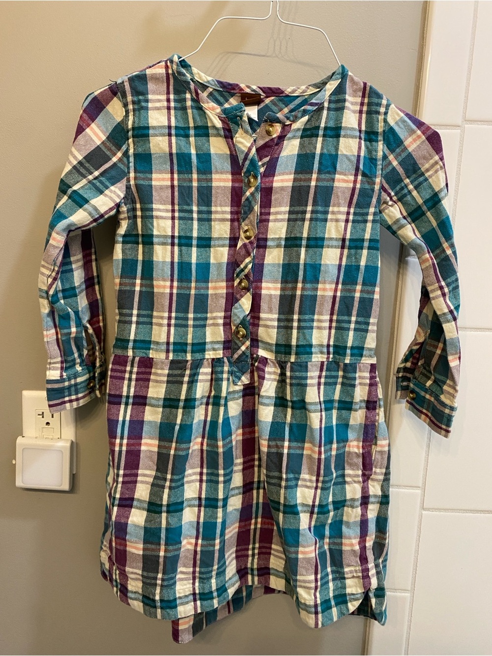 Tea Collection Plaid Cotton Dress / Size 6 / VGUC